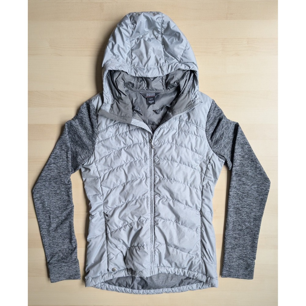Outdoor Research Plaza Hoodie Full Zip‎ Grey Gorpcore Petite Small Cuffins